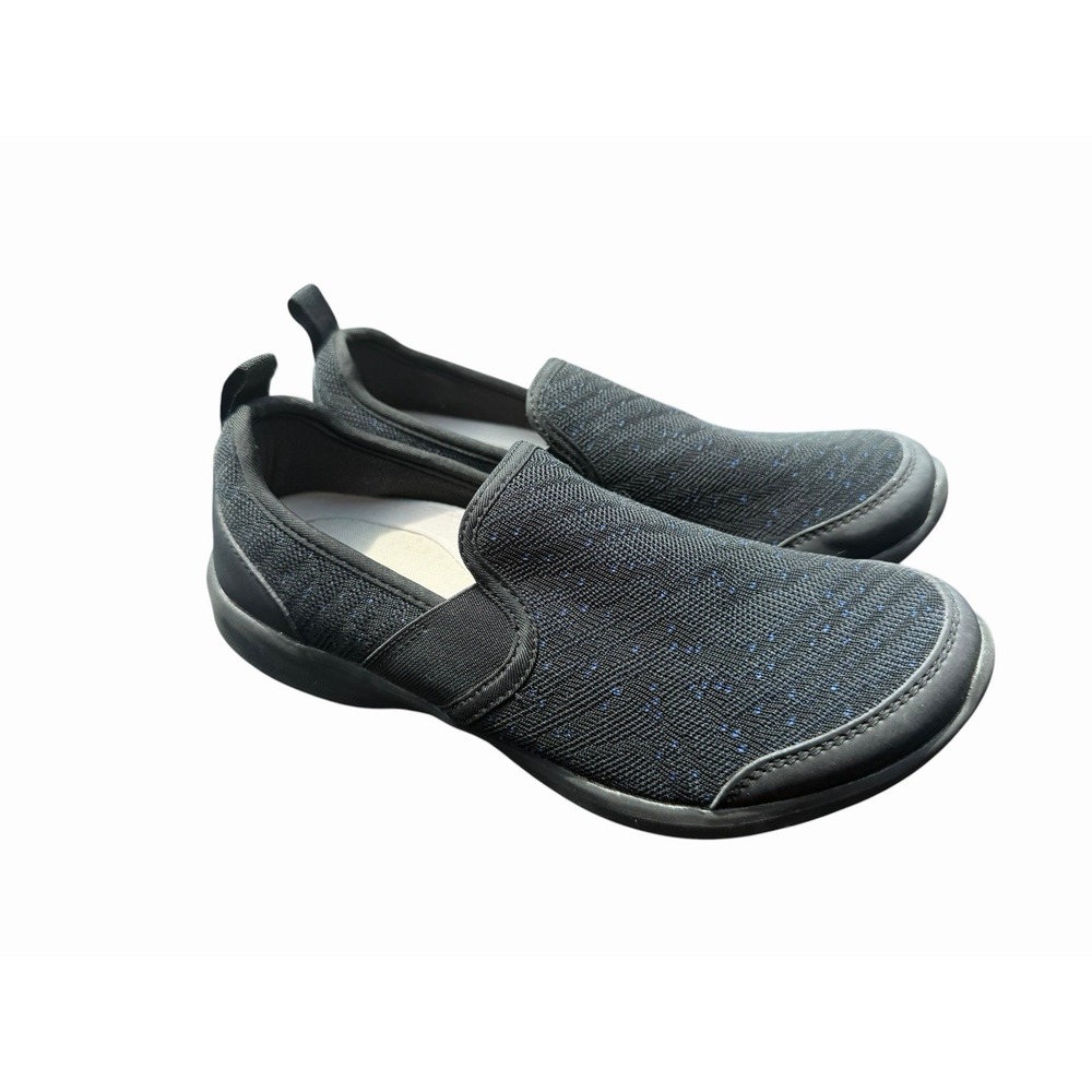 Vionic Shoes Women's 7 Sky Roza Slip-on Sneaker Black Blue Speckled Comfort S1-1